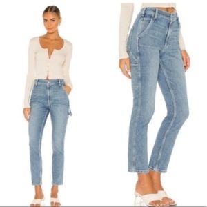 NWT Hudson Jeans Holly High-Rise Crop Carpenter Pant Size 28